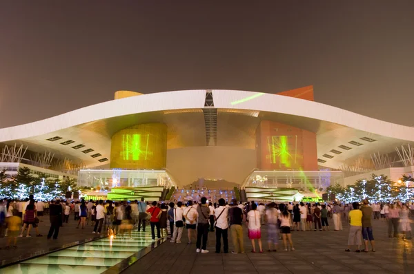 Night laser show in China — Stock Photo, Image