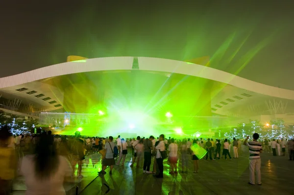 Spectacle laser de nuit en Chine — Photo