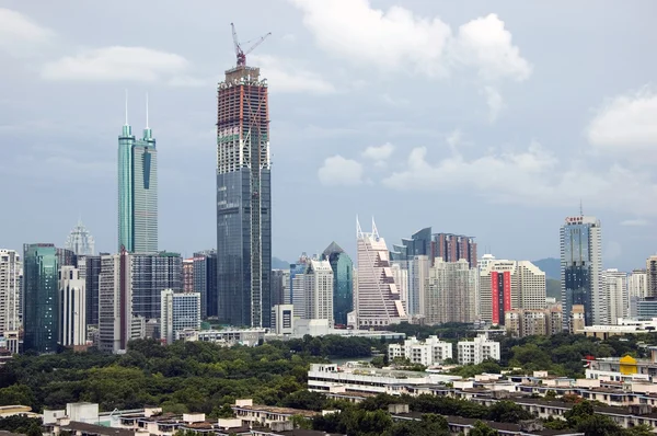 China, Wolkenkratzer der Stadt Shenzhen — Stockfoto