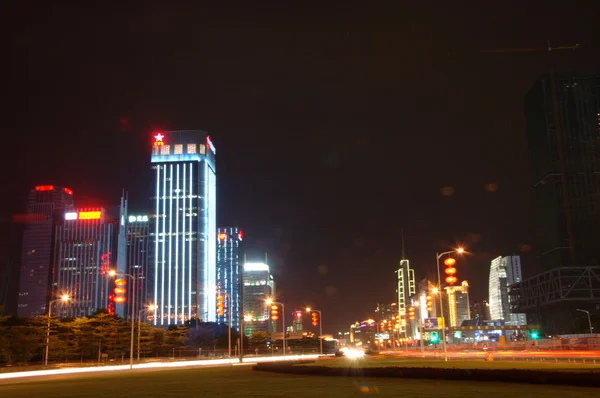 Shenzhen πόλη τη νύχτα — Φωτογραφία Αρχείου