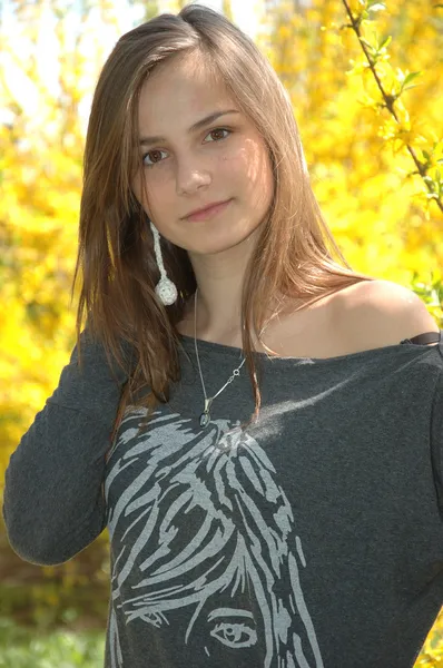 Sweet teenager in Poland — Stock Photo, Image