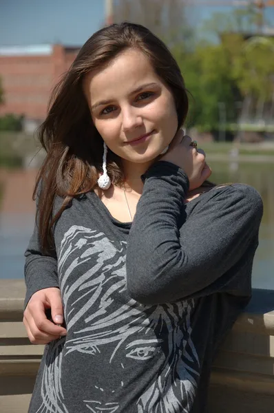 Sladký teenager v Polsku — Stock fotografie