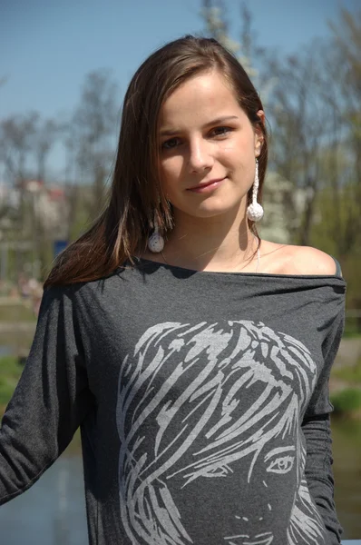 Sweet teenager in Poland — Stock Photo, Image