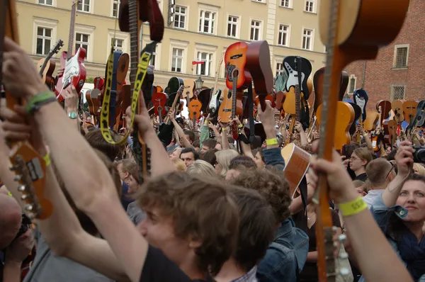 Gitara światowy rekord Guinnessa — Zdjęcie stockowe