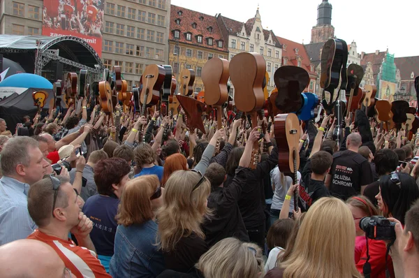 Guinness-Weltrekord für Gitarren — Stockfoto