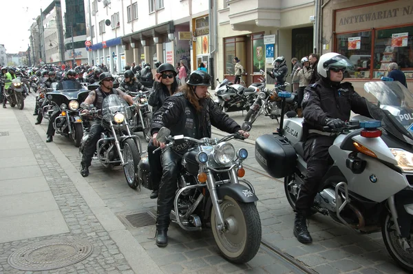 Zlot motocykli w Wrocław, Polska — Zdjęcie stockowe