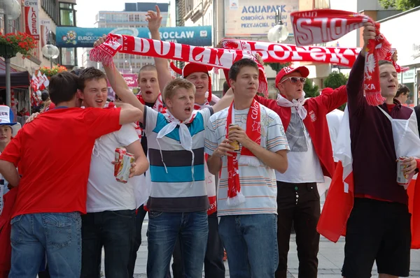 Euro2012 - aficionados al fútbol — Foto de Stock