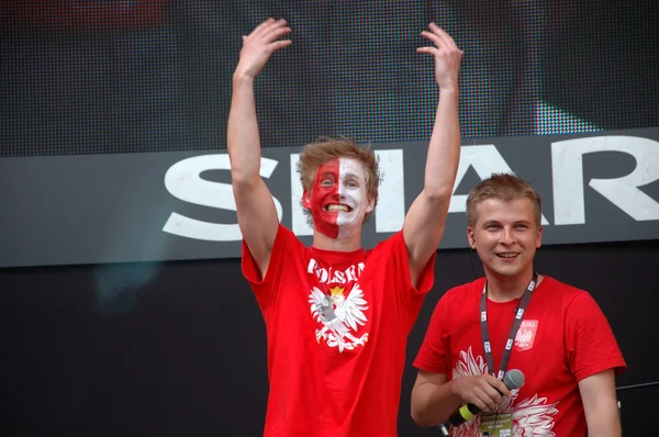 Euro2012 - aficionados al fútbol — Foto de Stock