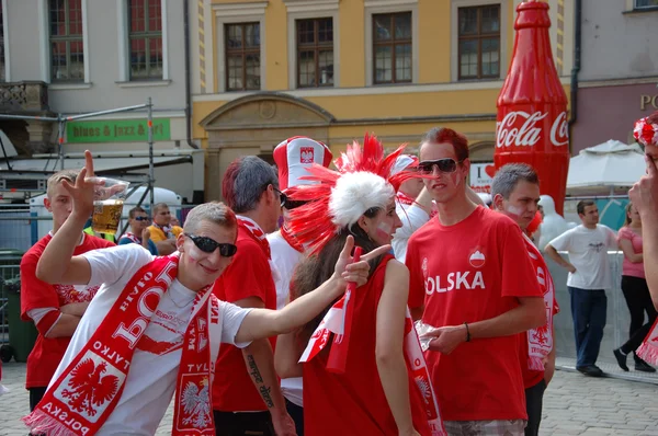 Euro2012 - aficionados al fútbol — Foto de Stock