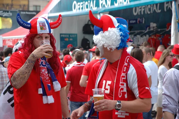 Euro2012 - チェコのファン — ストック写真
