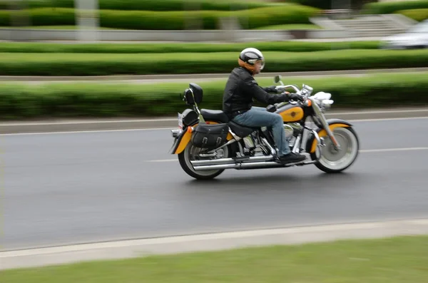 Мотоциклист Harley-Davidson — стоковое фото