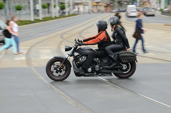 Harley-davidson motosikletçi — Stok fotoğraf