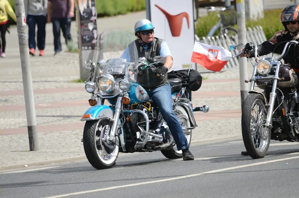 Harley-davidson motocyklista — Zdjęcie stockowe