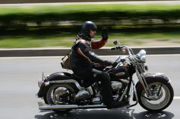 Harley-davidson motosikletçi — Stok fotoğraf