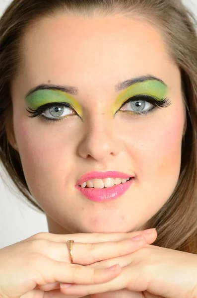 Menina bonita com maquiagem — Fotografia de Stock