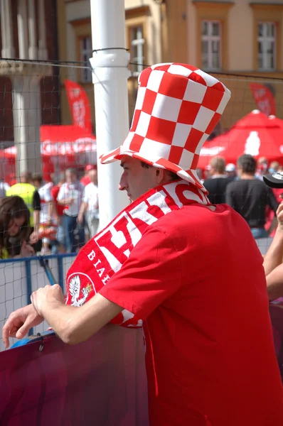 EURO2012 - polska fan — Stockfoto