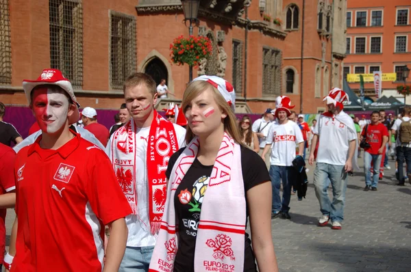 Euro2012 - football fans — Stock Photo, Image