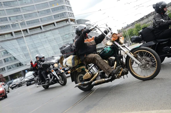 Super rally - Harley motor parade — Stock Photo, Image