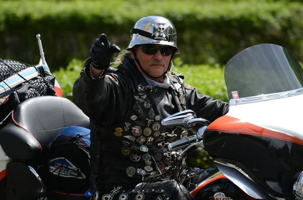 Harley-davidson motorcyklist — Stockfoto