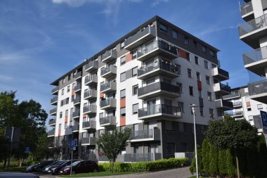 Residential area. Modern apartments in Poland. Estate in Wroclaw city, Poland.