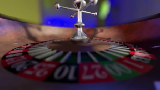 Рулетка казино — стоковое видео