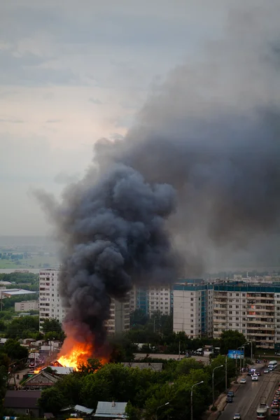 Fogo em Samara — Fotografia de Stock