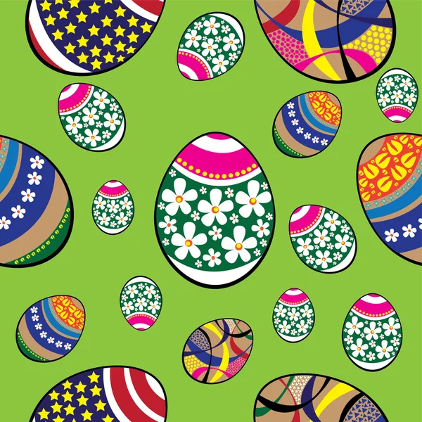 Vector seamless easter eggs pattern — Stock Vector