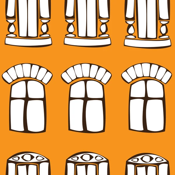 Векторные бесшовные винтажные окна — стоковый вектор