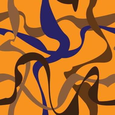 kıvrılmış çizgiler ile soyut sorunsuz turuncu tasarlamak vektör