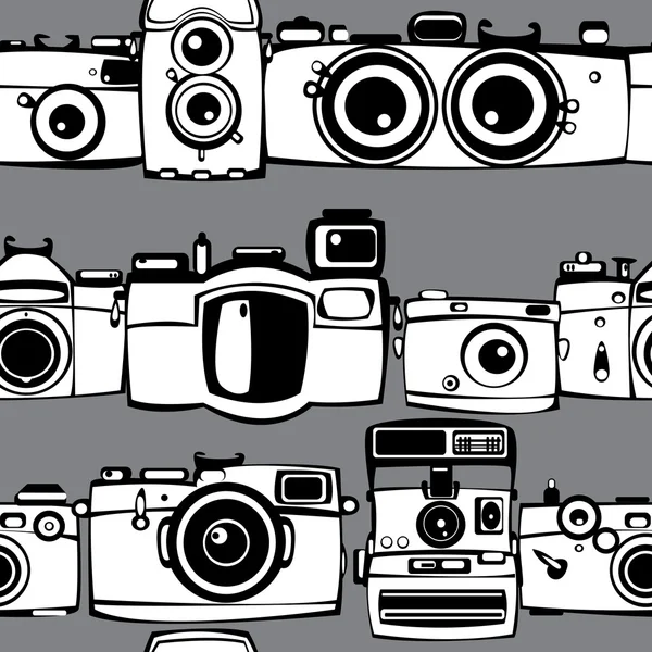 Vintage film fotoğraf makinesi Dikişsiz desen vektör