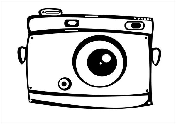 Vector vintage película foto cámara aislada sobre fondo blanco — Vector de stock