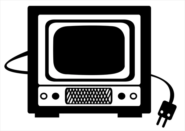 Ρετρό tv εικονογράφηση φορέας σε άσπρο φόντο — Διανυσματικό Αρχείο