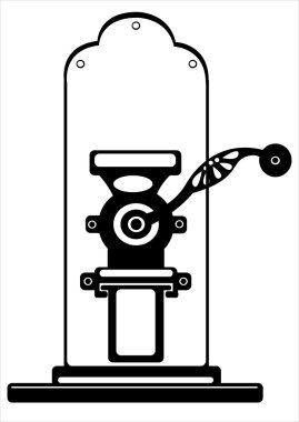 Beyaz arka plan üzerinde izole Kahve değirmeni vektör