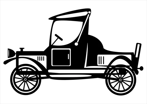 Векторный ретро автомобиль на белом фоне — стоковый вектор