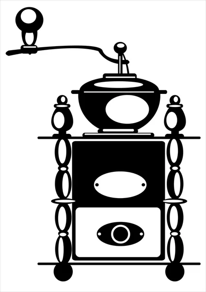 Vector koffiemolen geïsoleerd op witte achtergrond — Stockvector