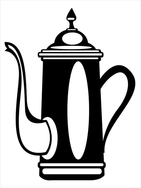 Векторная иллюстрация чайник на белом фоне — стоковый вектор