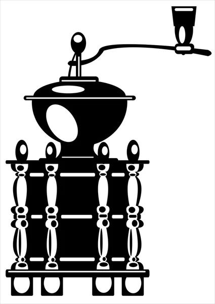 Vector koffiemolen geïsoleerd op witte achtergrond — Stockvector