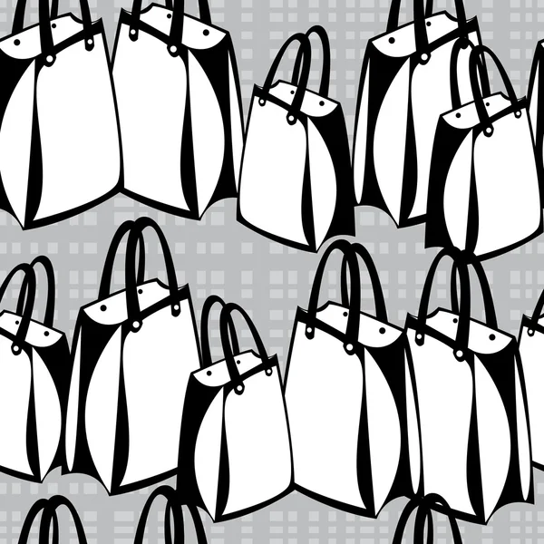 Naadloze patroon winkelen papieren tassen — Stockvector
