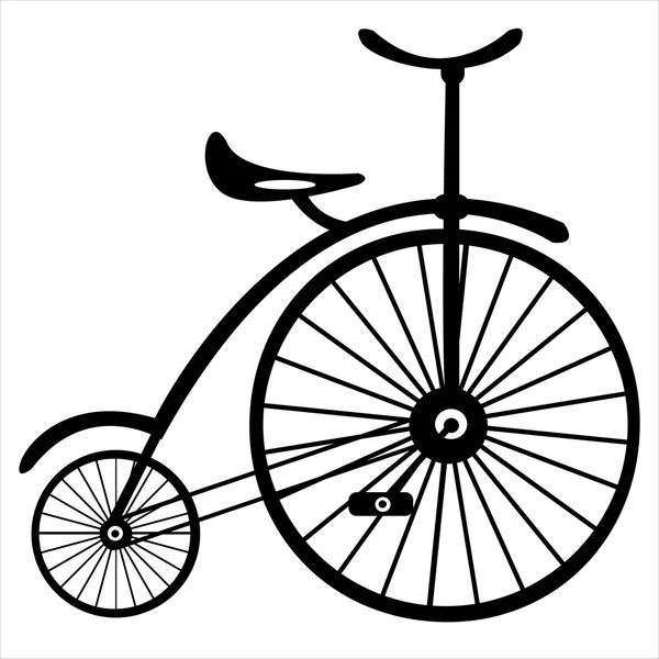 Retro bicycle on white background — Stock Vector