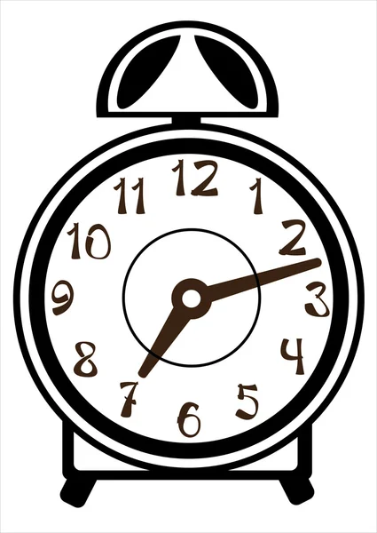 Reloj despertador vector sobre fondo blanco — Vector de stock