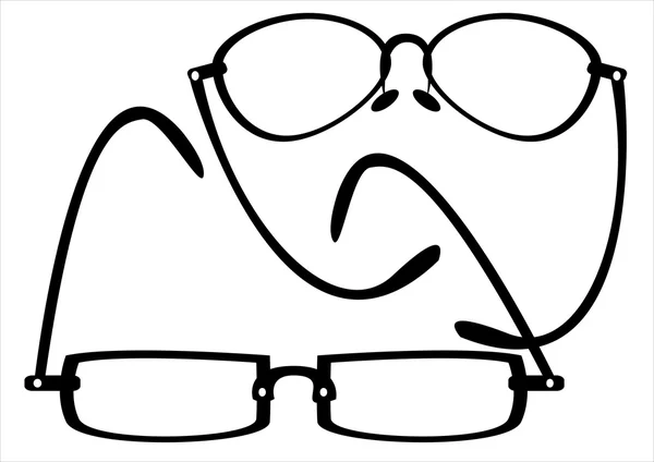 Glasögon illustration på vit bakgrund — Stock vektor