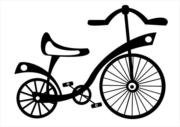 Children's bike on white background — Stock Vector