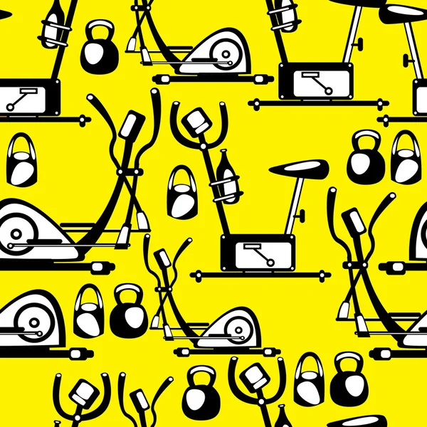 Simulateurs de modèle sans couture sur fond jaune — Image vectorielle
