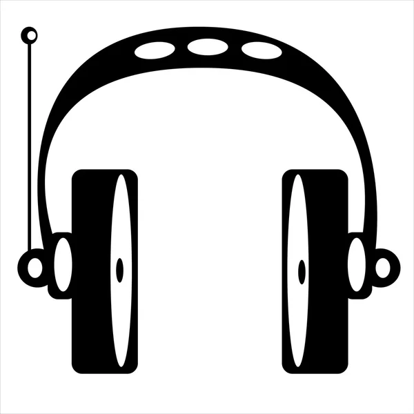 Kopfhörer auf weißem Hintergrund — Stockvektor