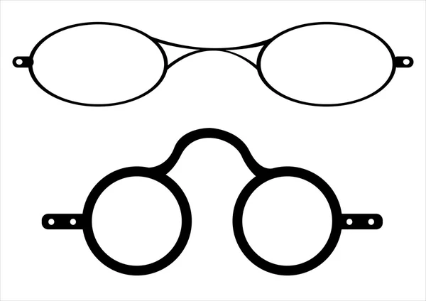 Óculos retro isolados sobre fundo branco — Vetor de Stock
