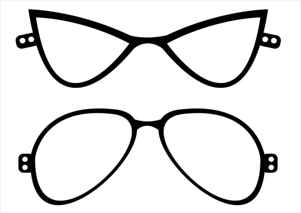 Beyaz arka plan üzerinde izole retro gözlük — Stok Vektör