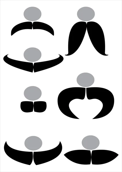 Ensemble moustache vectorielle — Image vectorielle