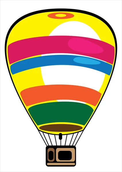Balão colorido isolado no fundo branco — Vetor de Stock