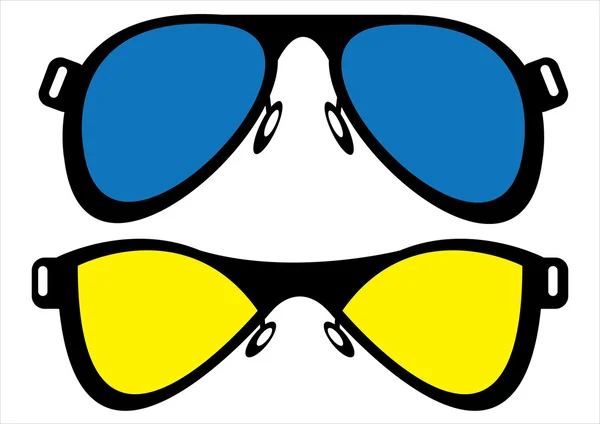 Retro sluneční brýle izolovaných na bílém pozadí — Stockový vektor