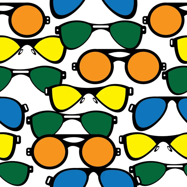 Seamless mönster retro solglasögon — Stock vektor